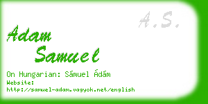 adam samuel business card